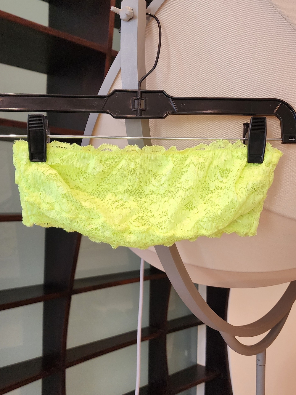 Cosabella Never Say Never Flirtie Bandeau Lace Bra Neon Lime Green Size S - Picture 10 of 11